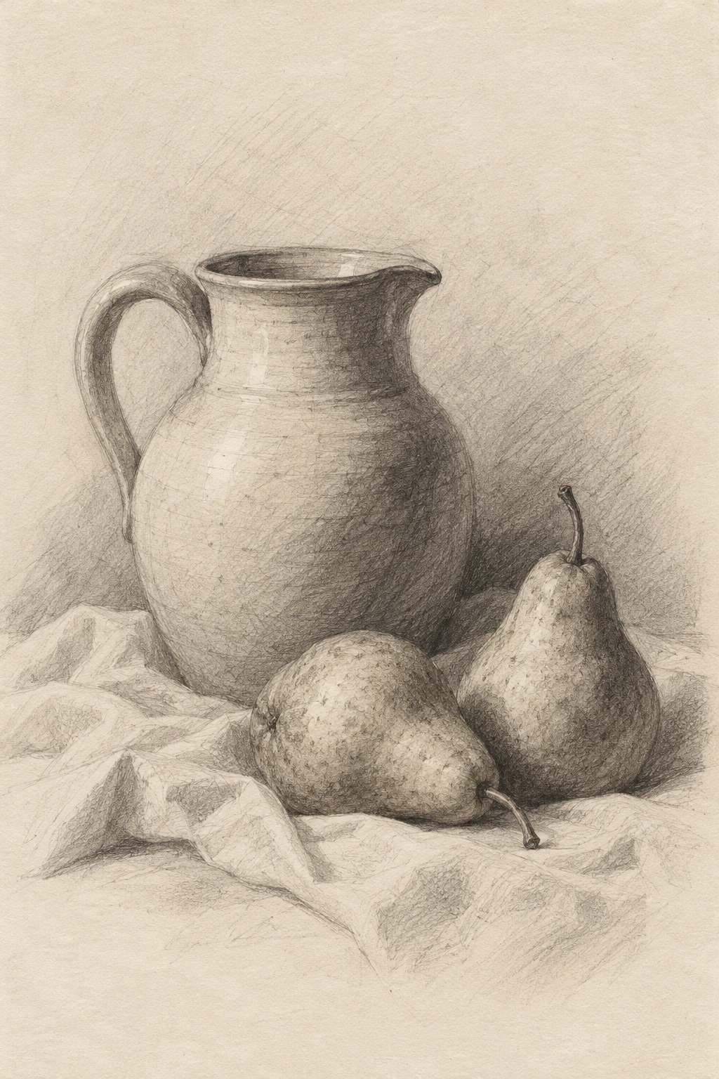 Graphite sketch with detected paper corners